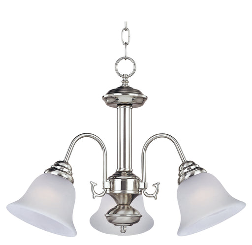 Maxim 2697FTSN Malaga 3 Light Chandelier | Satin Nickel