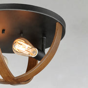 Maxim 27570APBK Compass 2 Light Flush Mount | Antique Pecan / Black