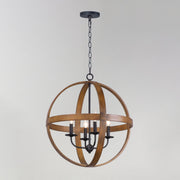 Maxim 27574APBK Compass 4 Light Pendant | Antique Pecan / Black