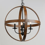 Maxim 27574APBK Compass 4 Light Pendant | Antique Pecan / Black