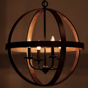 Maxim 27574APBK Compass 4 Light Pendant | Antique Pecan / Black