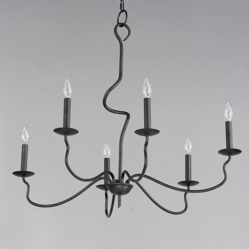 Maxim 27706BO Padrona 6 Light Chandelier | Black Oxide