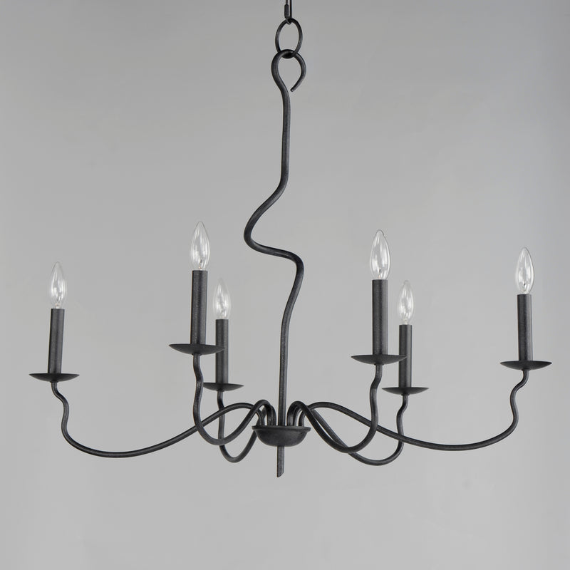 Maxim 27706BO Padrona 6 Light Chandelier | Black Oxide