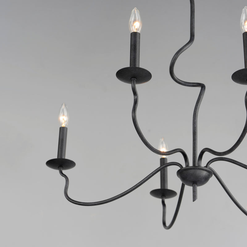 Maxim 27706BO Padrona 6 Light Chandelier | Black Oxide