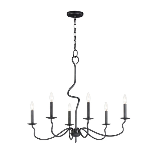 Maxim 27706BO Padrona 6 Light Chandelier | Black Oxide