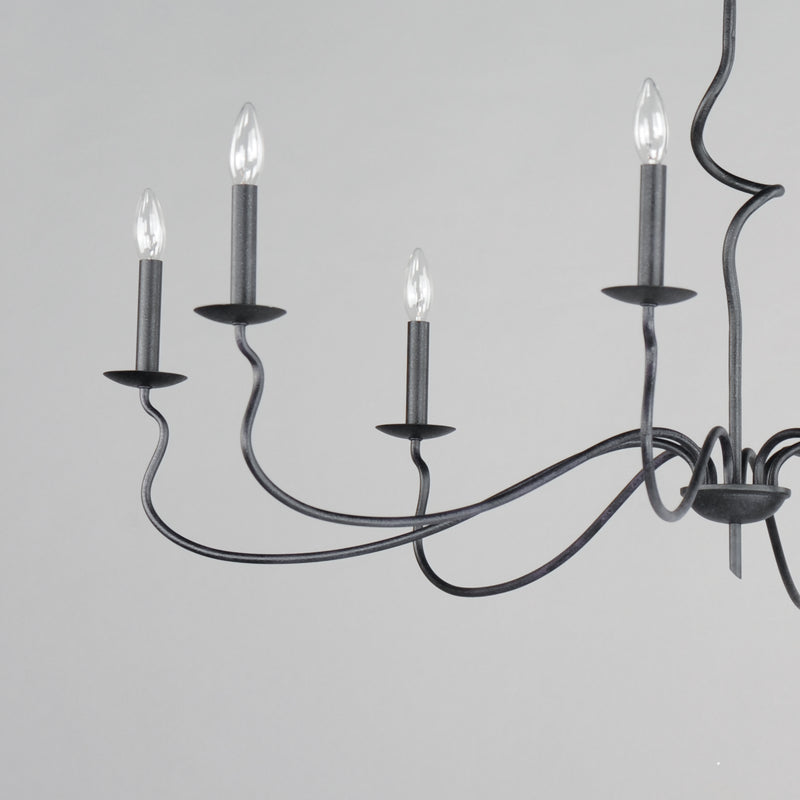 Maxim 27708BO Padrona 8 Light Chandelier | Black Oxide