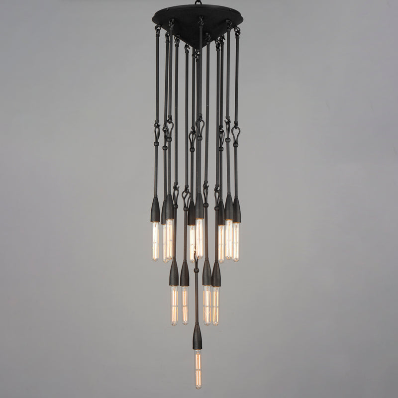 Maxim 27719AR Pioneer 13 Light Pendant | Anthracite