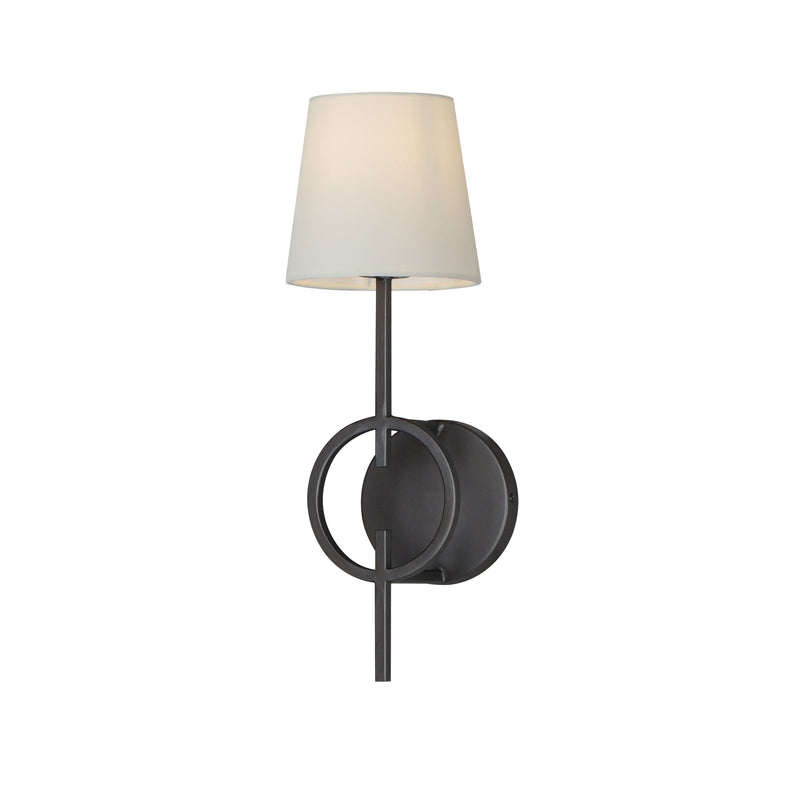 Maxim 27721OFCHL Paoli 1 Light Sconce | Charcoal Bronze
