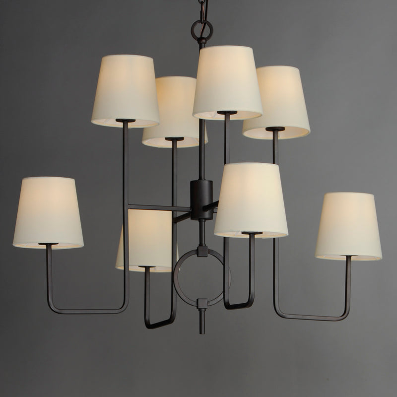 Maxim 27728OFCHL Paoli 8 Light Chandelier | Charcoal Bronze
