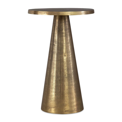 Anvik Antique Brass Accent Table (13 in. W x 20 in. H)