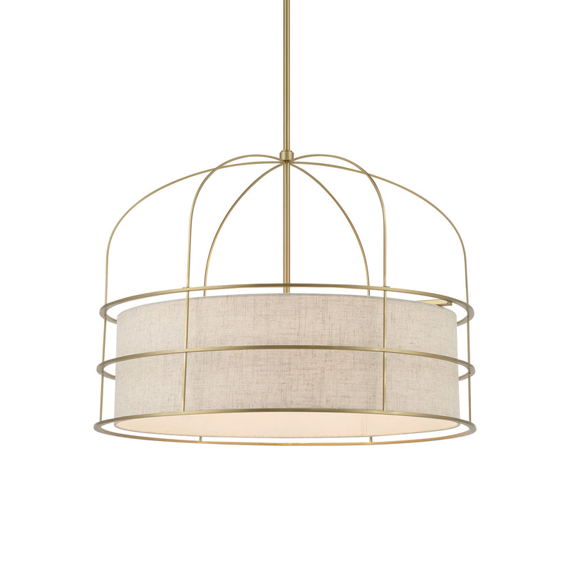 Minka Lavery Gateway Park 6 Light Pendant-Soft Brass - ALCOVE LIGHTING