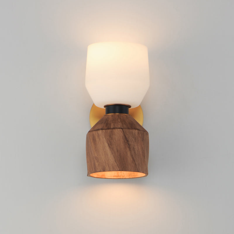 Maxim 28271DBZAB Akimbo 2 Light Wall Sconce | Dark Bronze/Antique Brass