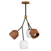 Maxim 28274DBZAB Akimbo 4 Light Pendant W LED Bulbs | Dark Bronze/Antique Brass