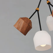Maxim 28274DBZAB Akimbo 4 Light Pendant W LED Bulbs | Dark Bronze/Antique Brass
