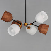 Maxim 28276DBZAB Akimbo 6 Light Pendant W LED Bulbs | Dark Bronze/Antique Brass