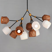 Maxim 28278DBZAB Akimbo 12 Light Pendant W LED Bulbs | Dark Bronze/Antique Brass