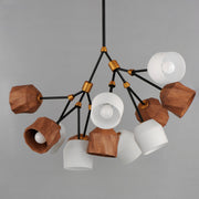 Maxim 28278DBZAB Akimbo 12 Light Pendant W LED Bulbs | Dark Bronze/Antique Brass