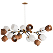 Maxim 28279DBZAB Akimbo 16 Light Pendant w LED Bulbs | Dark Bronze/Antique Brass