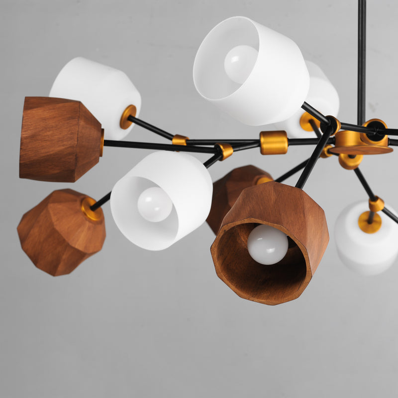 Maxim 28279DBZAB Akimbo 16 Light Pendant w LED Bulbs | Dark Bronze/Antique Brass