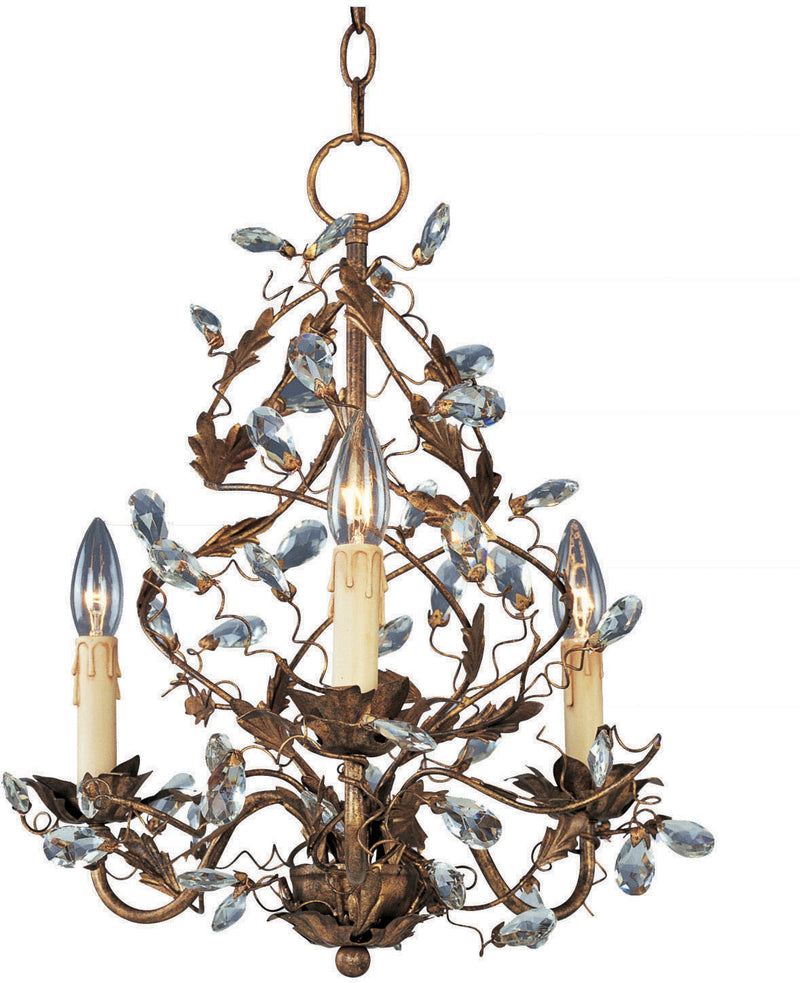 Maxim 2850EG Elegante 3 Light Chandelier | Etruscan Gold