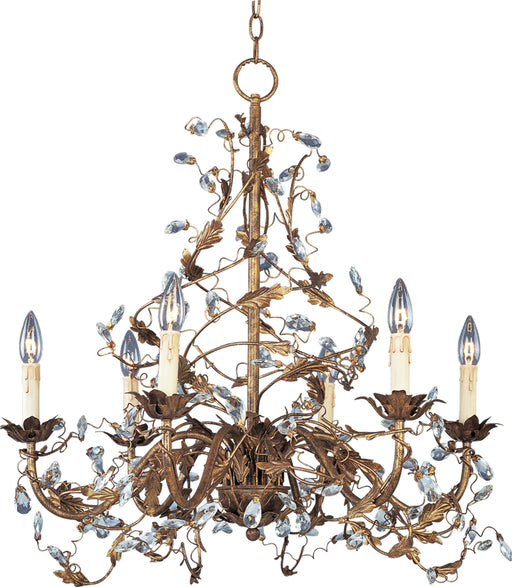 Maxim 2851EG Elegante 6 Light Chandelier | Etruscan Gold
