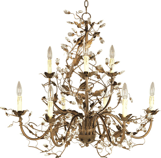 Maxim 2852EG Elegante 9 Light Chandelier | Etruscan Gold