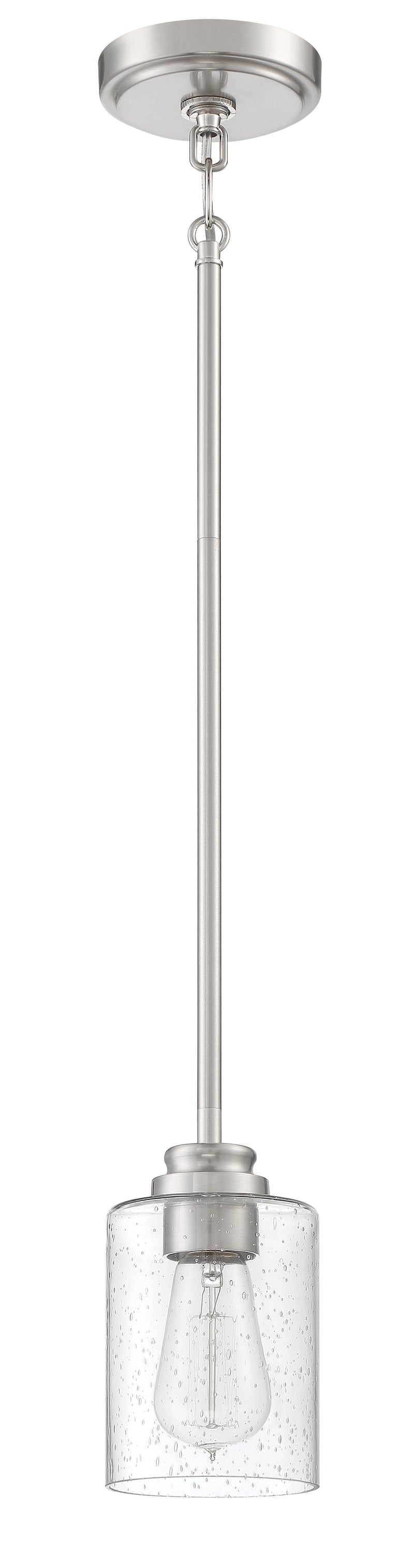 Craftmade 50591-BNK Bolden 1 Light Mini Pendant -Brushed Polished Nickel