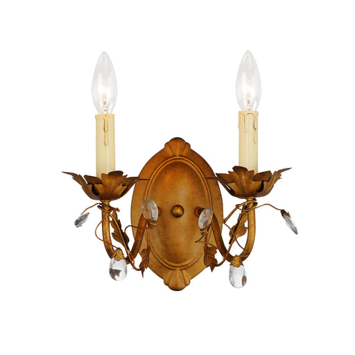 Maxim 2857EG Elegante 2 Light Wall Sconce | Etruscan Gold