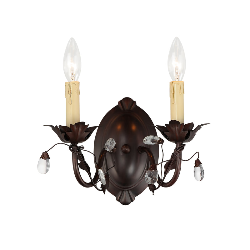 Maxim 2857OI Elegante 2 Light Wall Sconce | Oil Rubbed Bronze