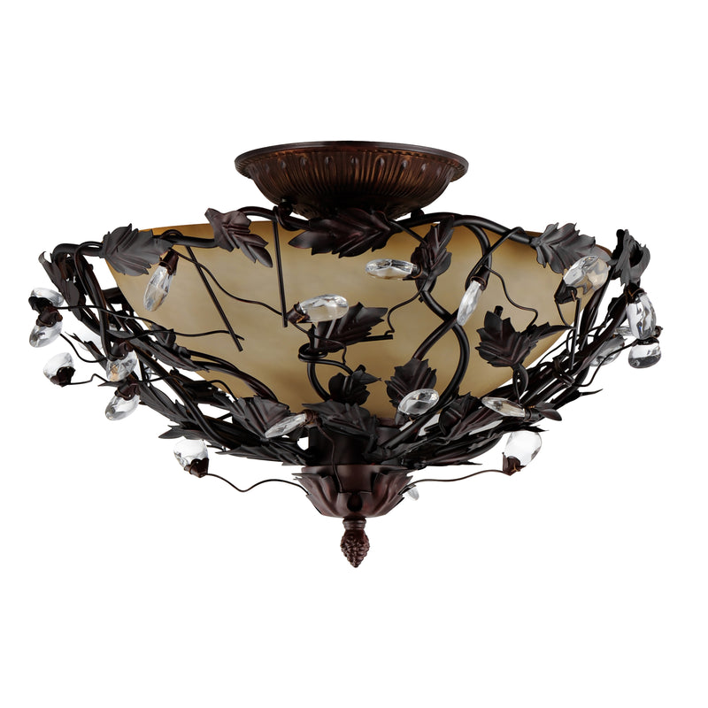 Maxim 2859OI Elegante 3 Light Semi Flush Mount | Oil Rubbed Bronze