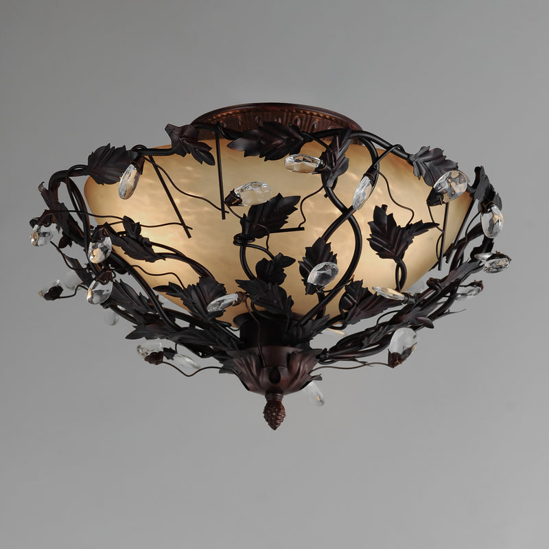 Maxim 2859OI Elegante 3 Light Semi Flush Mount | Oil Rubbed Bronze