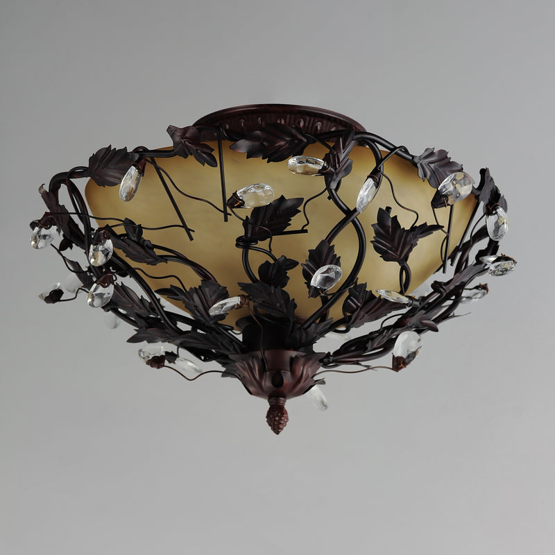 Maxim 2859OI Elegante 3 Light Semi Flush Mount | Oil Rubbed Bronze