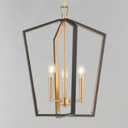 Maxim 28613BKNAB Melrose 3 Light Pendant | Black / Natural Aged Brass