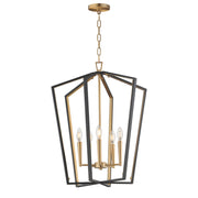 Maxim 28615BKNAB Melrose 5 Light Pendant | Black / Natural Aged Brass