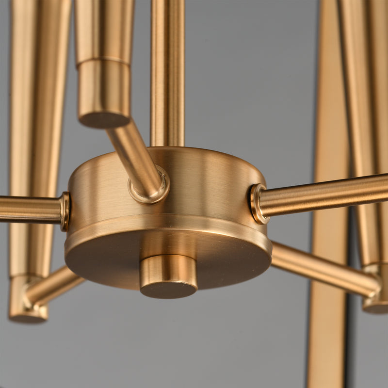 Maxim 28615BKNAB Melrose 5 Light Pendant | Black / Natural Aged Brass
