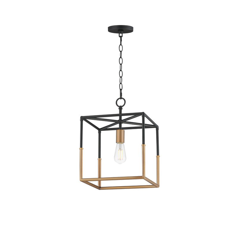 Maxim 28621BKWBR Soho 1 Light Pendant | Black/Weathered Brass