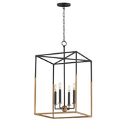 Maxim 28625BKWBR Soho 4 Light Large Pendant | Black/Weathered Brass
