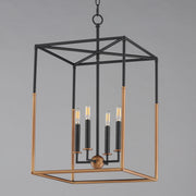 Maxim 28625BKWBR Soho 4 Light Large Pendant | Black/Weathered Brass