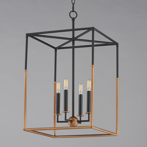 Maxim 28625BKWBR Soho 4 Light Large Pendant | Black/Weathered Brass