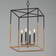Maxim 28625BKWBR Soho 4 Light Large Pendant | Black/Weathered Brass