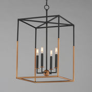 Maxim 28625BKWBR Soho 4 Light Large Pendant | Black/Weathered Brass
