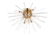 Maxim 28660CLSBR Polaris 8 Light Flush Mount | Satin Brass