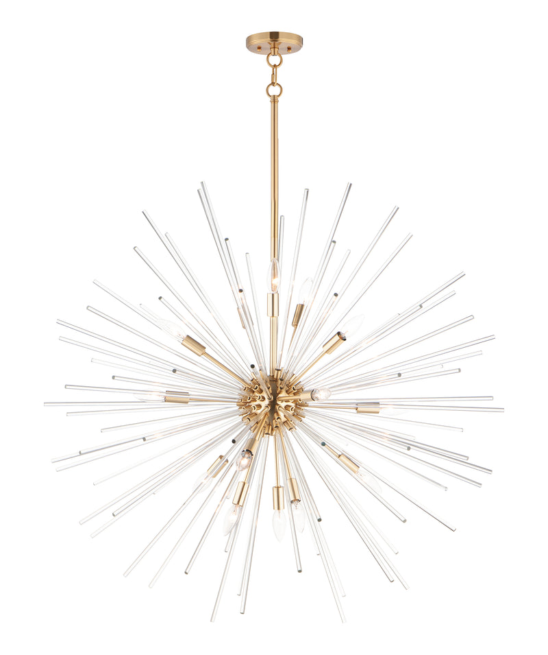 Maxim 28666CLSBR Polaris 16 Light Pendant | Satin Brass