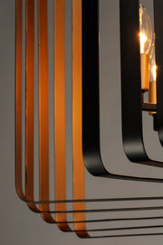 Maxim 28677BKGLD Radial 5 Light Pendant | Black / Gold