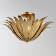 Maxim 28710GL Firenze 3 Light Semi Flush/Pendant Convertible | Gold Leaf