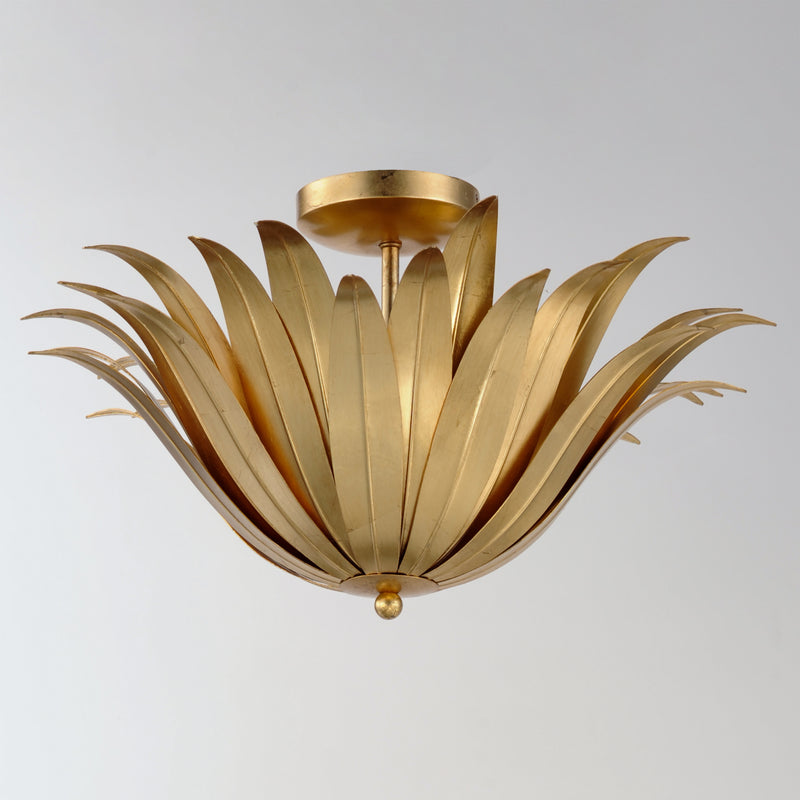 Maxim 28710GL Firenze 3 Light Semi Flush/Pendant Convertible | Gold Leaf