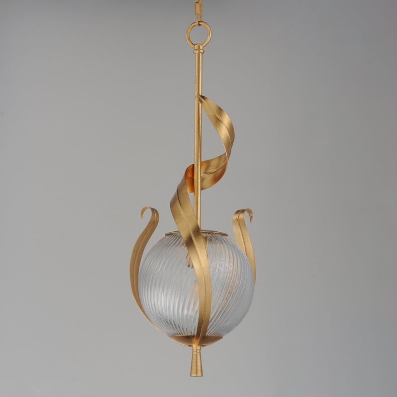 Maxim 28712CRGL Firenze Single Pendant | Gold Leaf
