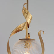 Maxim 28712CRGL Firenze Single Pendant | Gold Leaf