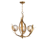 Maxim 28713CRGL Firenze 3 Light Pendant | Gold Leaf