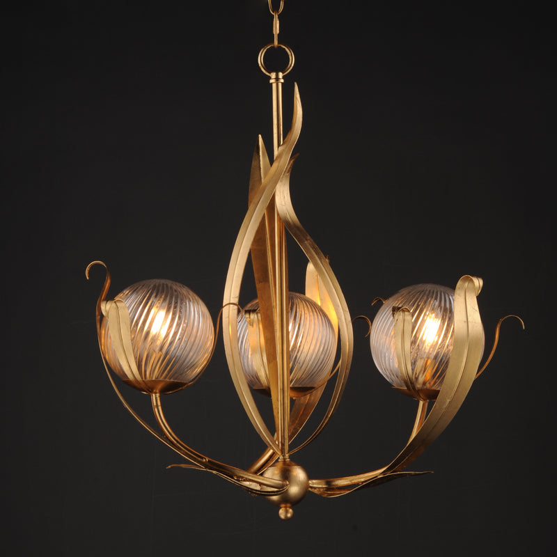 Maxim 28713CRGL Firenze 3 Light Pendant | Gold Leaf